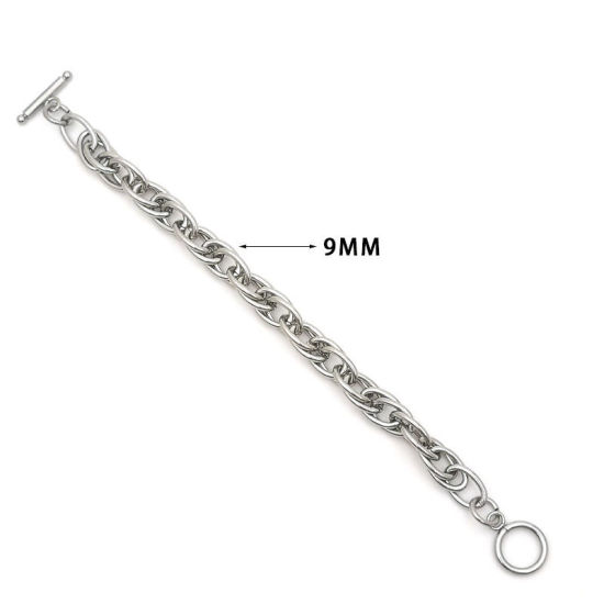 Imagen de Acero Inoxidable Cadenas Accesorios Tono de Plata 18cm longitud, 1 Unidad