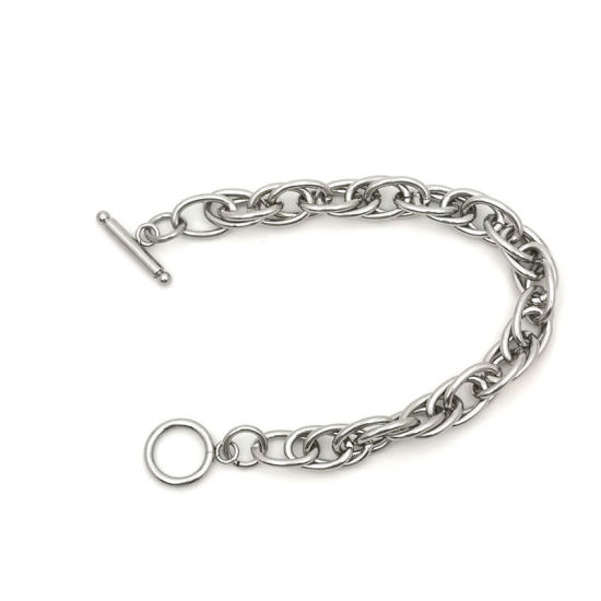 Imagen de Acero Inoxidable Cadenas Accesorios Tono de Plata 18cm longitud, 1 Unidad