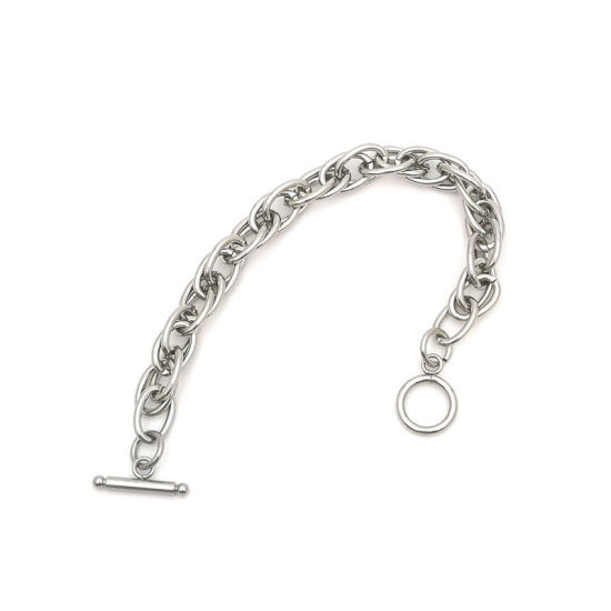 Imagen de Acero Inoxidable Cadenas Accesorios Tono de Plata 18cm longitud, 1 Unidad
