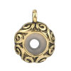 Imagen de Zamak Estilo Europeo Cuentas Espaciadoras de Tapón con Núcleo de Goma Cuentas Ronda Oro antiguo 14mm x 11mm , 10 Unidades