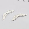 Picture of Zinc Based Alloy Spacer Beads Wing Silver Plated About 32mm x 8mm, Hole: Approx 1.4mm, 100 PCs