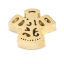 Image de Perles Religieux en 304 Acier Inoxydable Ange Doré 12mm x 10mm, Trou: env. 1.7mm, 2 Pcs