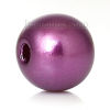 Image de Perle Imitation Bubblegum en Acrylique Rond Prune 8mm Dia, Taille de Trou: 1.6mm, 300 Pcs