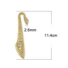 Imagen de Zamak Marcadores de libro Oro antiguo Flor Phoenix 11.4cm x 3.5cm, 3 Unidades