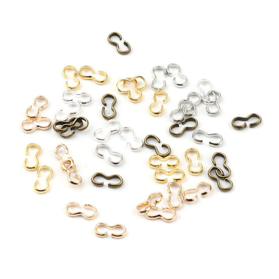 Image de Connecteurs en Cuivre Forme de 3 Plaqué Or KC 8mm x 4mm, 1 Paquet ( 100 Pcs/Paquet)