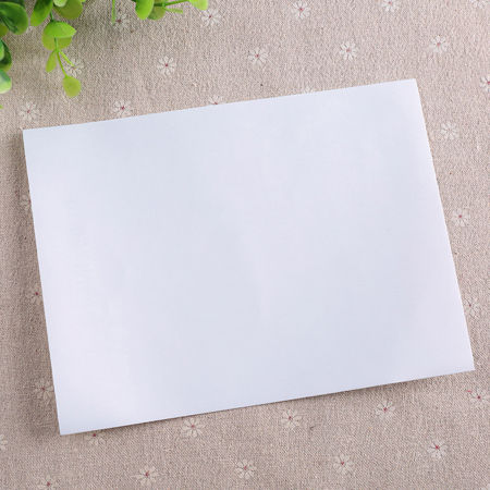 Picture of Fabric Appliques Patches DIY Scrapbooking Craft White Rectangle 20cm x 15cm, 5 PCs
