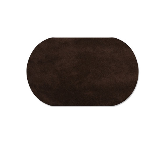 Imagen de Tejido Apliques DIY Scrapbooking Craft Café Oscuro Óvalo 18cm x 11cm, 5 Unidades