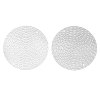 Picture of 304 Stainless Steel Filigree Stamping Connectors Findings Round Silver Tone Hollow 3.3cm(1 2/8") Dia, 20 PCs