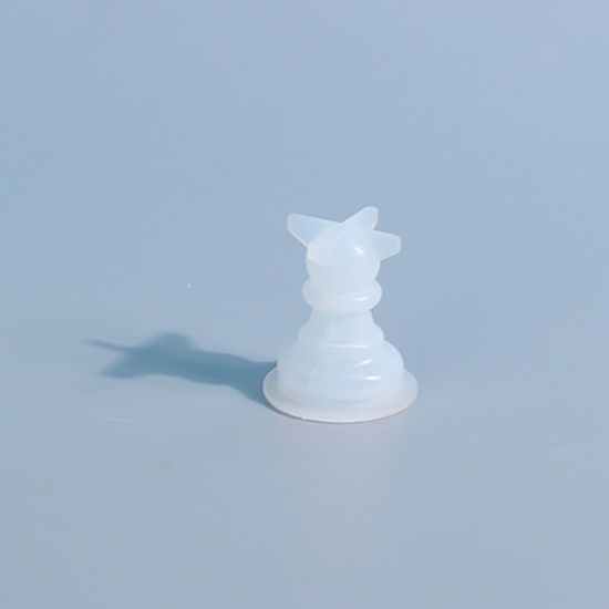 Picture of Silicone Resin Mold For Jewelry Making Chess White 30mm x 30mm, 1 Piece