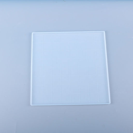 Picture of Silicone Resin Mold For Jewelry Making Checkerboard White 31cm x 31cm, 1 Piece