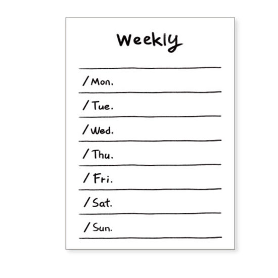 Изображение White - 50 Sheets Creative Daily Memo Pad To Do List Time Schedule Planner Office School Supplies Stationery 6.5x9cm, 2 Copies