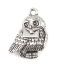 Picture of Zinc Based Alloy Charms Owl Animal Antique Silver Color 23mm x 17mm, 10 PCs