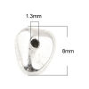 Imagen de Zamak Cuentas Irregular Plata Antigua Aprox 8mm x 7mm, Agujero: Aprox 1.3mm, 50 Unidades