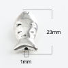 Picture of Zinc Based Alloy Spacer Beads Fish Animal Antique Silver Color About 23mm x 11mm, Hole: Approx 1mm, 10 PCs