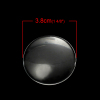 Picture of Transparent Glass Dome Seals Cabochons Round Flatback Clear 3.8cm(1 4/8") Dia, 10 PCs