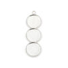 Imagen de Zamak Soporta a Cabachones Colgantes Ronda Tono de Plata (Apta 12mm) 44mm x 14mm, 10 Unidades