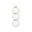 Immagine di Lega di Zinco Basi per Cabochon Ciondoli Tondo Tono Argento (Adatto 12mm) 44mm x 14mm, 10 Pz