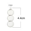 Imagen de Zamak Soporta a Cabachones Colgantes Ronda Tono de Plata (Apta 12mm) 44mm x 14mm, 10 Unidades