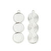 Imagen de Zamak Soporta a Cabachones Colgantes Ronda Tono de Plata (Apta 12mm) 44mm x 14mm, 10 Unidades