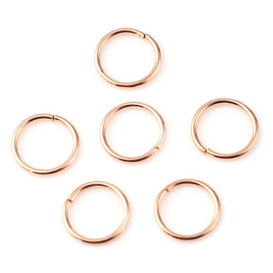 Image de 0.5mm Anneaux de Jonction Ouvert en Alliage de Fer Annulaire Or Rose 3mm Dia, 200 Pcs