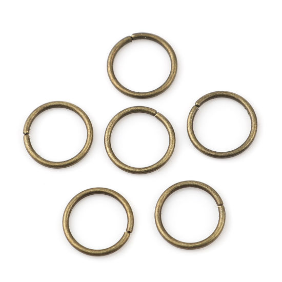 Image de 1mm Anneaux de Jonction Ouvert en Alliage de Fer Annulaire Bronze Antique 8mm Dia, 200 Pcs