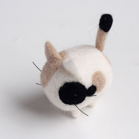 Bild von Wolle Nadelfilz Wollfilz Werkzeuge Bastelzubehör Katze Bunt 1 Set