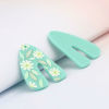 Picture of 5 PCs Resin Pendants Arched Flower Mint Green 4cm x 2.9cm
