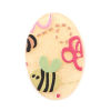 Picture of 5 PCs Resin Insect Pendants Oval Bee Orange 4cm x 2.7cm