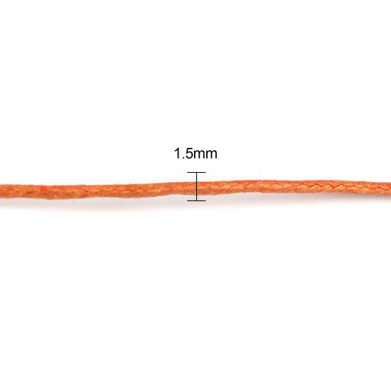 Picture of Cotton Jewelry Cord Rope Orange 1.5mm, 70 M