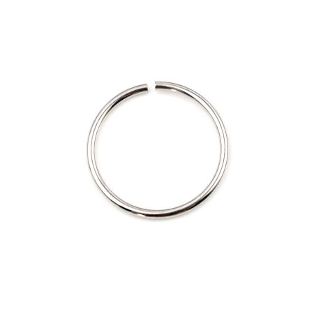 Image de 100 Pcs 30mm Dia, 2mm(taille 12) Anneaux de Jonction pour la Fabrication de Bijoux Ouvert en Acier Inoxydable Argent Mat Rond
