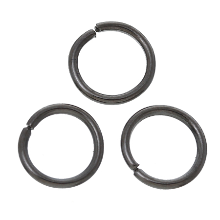 2000 PCs 6mm Dia., 0.7mm(21 gauge) Iron Based Alloy Open Jump Rings Findings For Jewelry Making Gunmetal Round