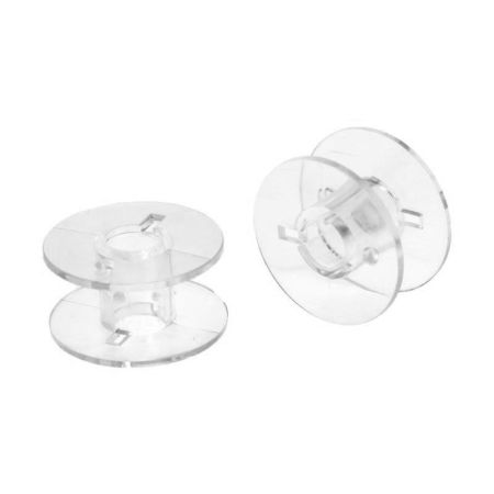 Picture of Plastic Bobbin Sewing Machine Spools Transparent Clear