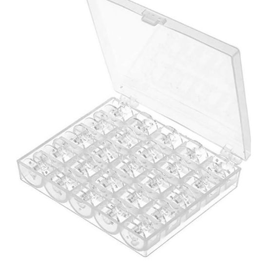 Bild von ABS Plastik Spulennähmaschinenspulen Transparent 20mm x 1 Set ( 25 Stück/Set)