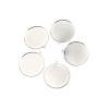 Picture of Brass Cabochon Settings Pendants Round Disc Silver Tone (Fit 3.5cm) 4cm x 3.6cm, 10 PCs