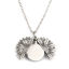 Immagine di Acciaio Inossidabile Cavo Catena Accessori Collana Argento Antico Tondo Girasole Possibile Aprire 52cm Lunghezza, 1 Pz