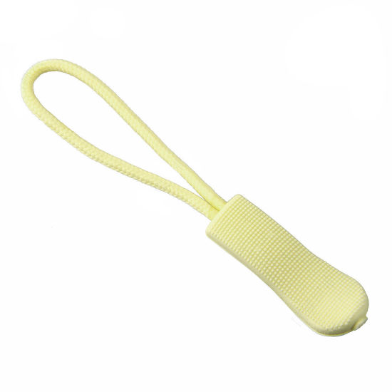 Picture of PVC & Nylon Zipper Drawstring Beige 66mm x 8mm, 10 PCs