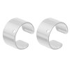 Picture of Zinc Based Alloy Ear Cuffs Clip Wrap Earring Findings Round Silver Plated W/ Loop 10mm x 10mm, 10 PCs