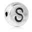 Picture of Spacer Beads Round Antique Silver Color Letter "S" Pattern Carved About 7mm Dia, Hole:Approx 1.2mm, 100 PCs
