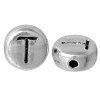 Picture of Spacer Beads Round Antique Silver Color Letter "T" Pattern Carved About 7mm Dia, Hole:Approx 1.2mm, 100 PCs