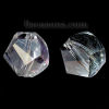 Image de Perles en Verre Forme Irrégulier Transparent Couleur AB à facettes 10mm x 9mm, Tailles de Trous: 1.5mm, 30 Pcs