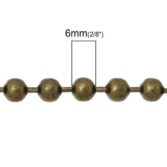 Изображение Железный Сплав(Без Кадмия) кошелек цепь ремень Античная Бронза Открыть размер 1.2M, 6мм, 1 ШТ