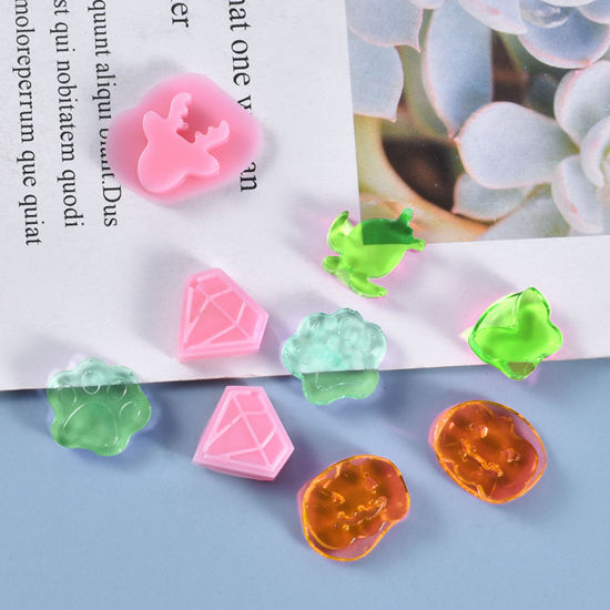 Picture of Silicone Resin Mold For Jewelry Making Earrings Rectangle White 14.5cm x 5.8cm, 1 Piece