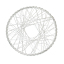 Picture of Brass Pendants Round Silver Plated Mesh 5.2cm(2") Dia, 20 PCs