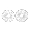Picture of Brass Pendants Round Silver Plated Mesh 5.2cm(2") Dia, 20 PCs