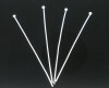 Picture of Alloy Ball Head Pins Silver Plated 45mm(1 6/8")-47mm(1 7/8") long, 0.7mm (21 gauge), 25 PCs