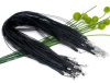 Picture of Organza Ribbon & Wax Cord Necklace Black 43cm(16 7/8") long, 20 PCs