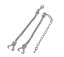 Picture of Copper Watch Chain For Watch Face Silver Tone 8cm(3 1/8") 9cm(3 1/2") long, 2 Sets