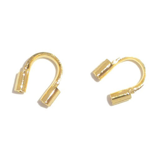 Picture of Copper (Lead & Nickel Free) Wire Protectors Arched Gold Plated 5mm x 5mm, 200 PCs