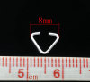 Picture of Brass Pendant Pinch Bails Clasps Triangle Silver Plated 8mm( 3/8") x 6mm( 2/8"), 500 PCs                                                                                                                                                                      