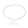 Picture of Copper European Style Snake Chain Charm Bracelets Silver Plated W/ Lobster Claw Clasp And Extender Chain 19cm long, 4 PCs